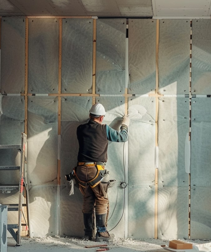 entreprise pose ouate de cellulose en panneau